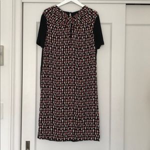 Prada printed viscose shift dress. Size 8